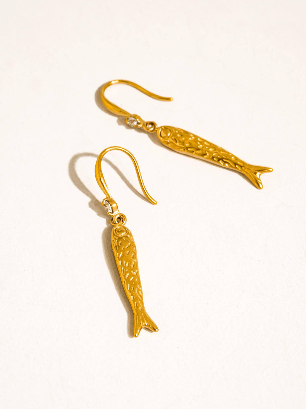 Flanerie Calypsa 18K Gold Non-Tarnish Fish Charm Drop Earrings