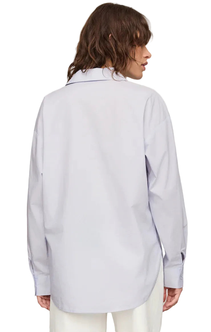 Z Supply Favorite Button Up Top Hamptons Blue
