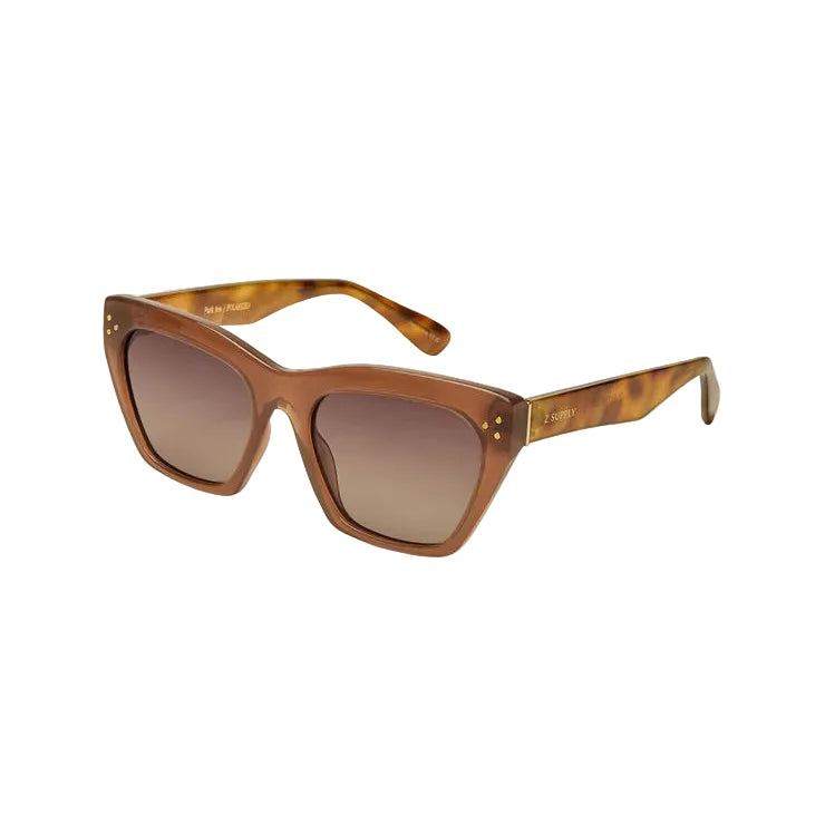 Z Supply Park Ave Polarized Taupe Tort - Gradient Sunglasses