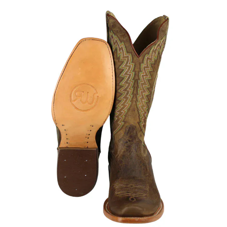 R. Watson Men's Boots Mad Brown Goat and Cowhide Leather