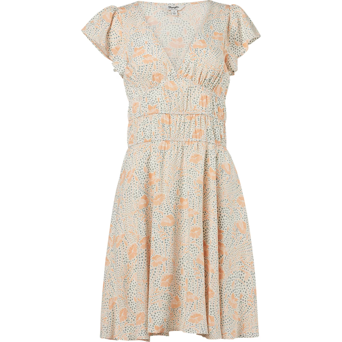 Wrangler Women's Yellow Floral Tiered Dress
